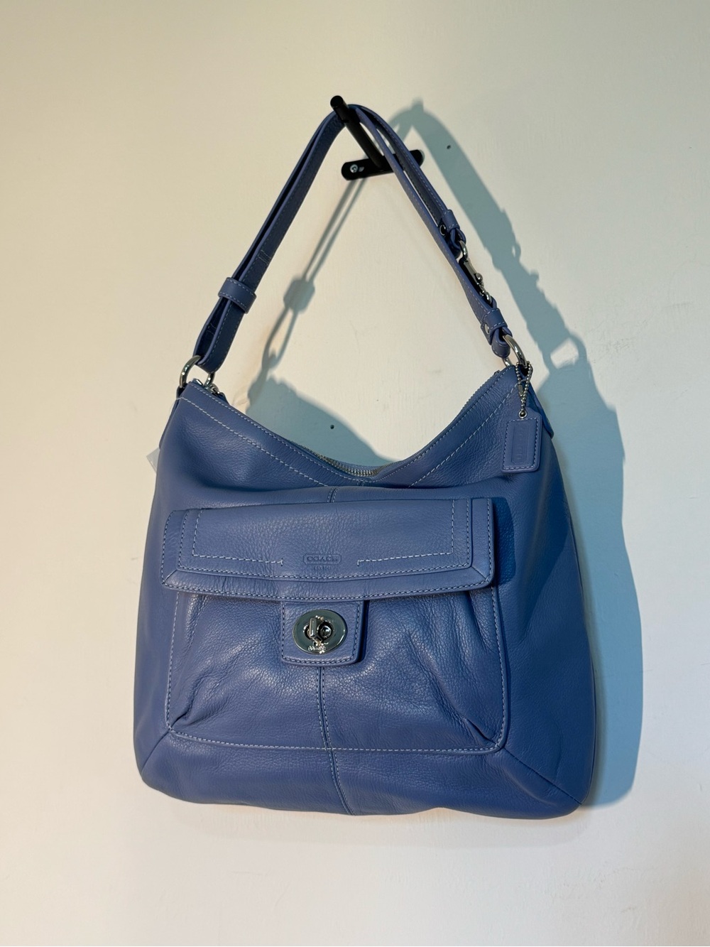 Coach Penelope Leather Convertible Shoulder Bag Cornflower Blue NWT F19045 - Picture 6 of 10